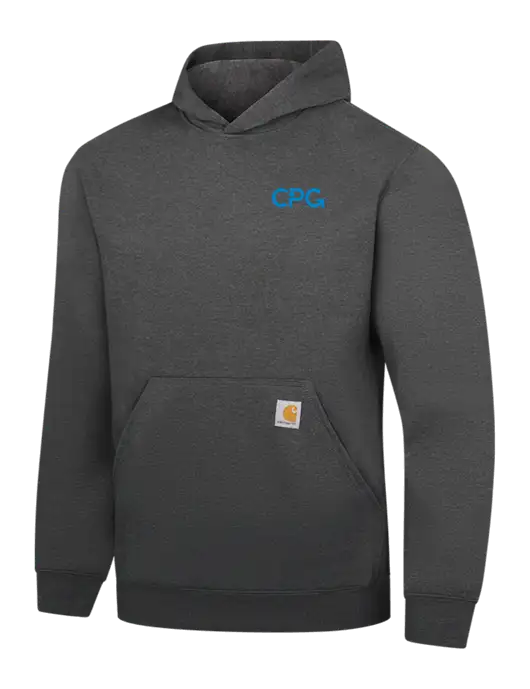 Carhartt Dark Grey Heather Midweight Hooded Sweatshirt w/CPG Logo