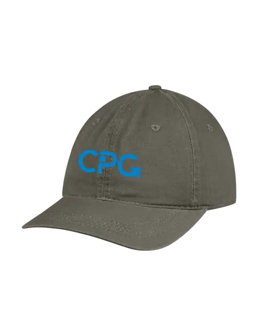 Garment Washed Unstructured Twill Olive Cap w/CPG Logo