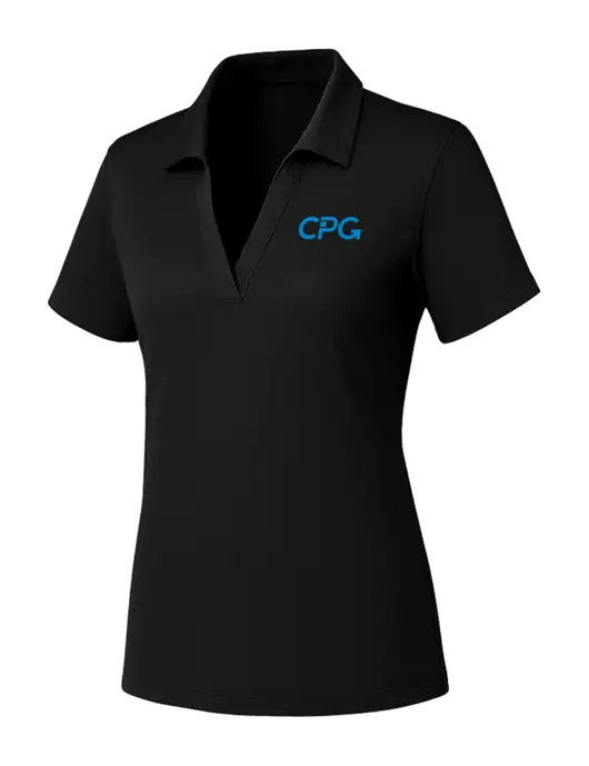 Womens Black PosiCharge RacerMesh Polo w/CPG Logo