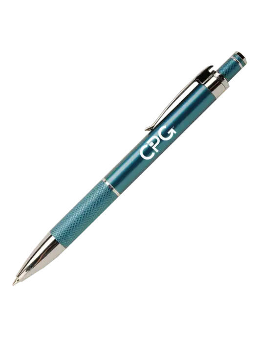 Diamond Etched Teal Pen - Black Ink w/CPG Logo