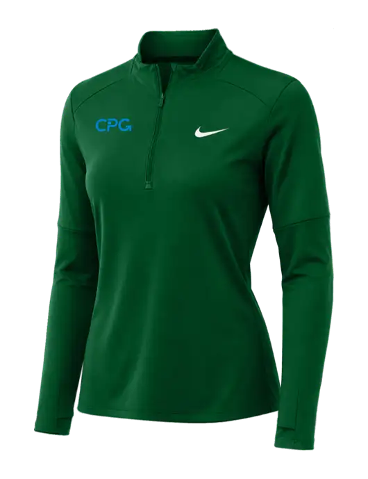 Nike Dark Green Womens Dri-FIT Element 1/2-Zip Pullover w/CPG Logo