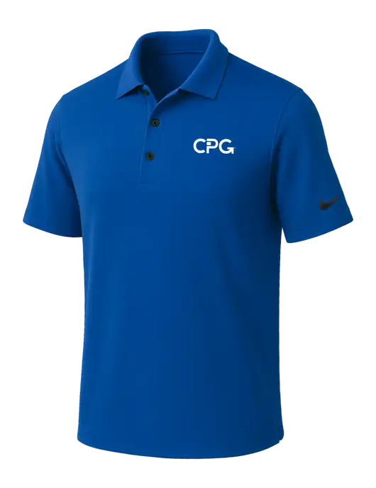 NIKE Dark Royal Dri-Fit Micro Pique Polo w/CPG Logo