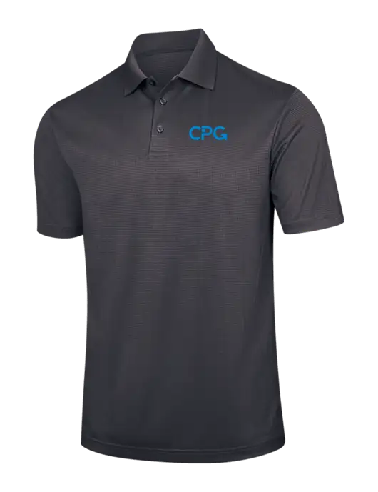Dark Grey Performance Fine Jacquard Polo w/CPG Logo