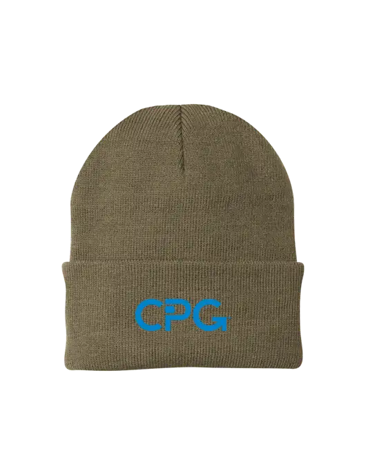 Dark Tan Knit Cap w/CPG Logo