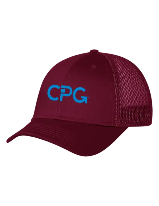 Maroon Mesh Trucker Cap Snap Back w/CPG Logo