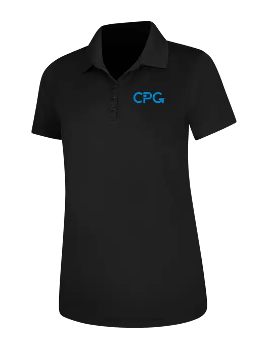 Black Womens Dry Zone UV Mesh Polo w/CPG Logo