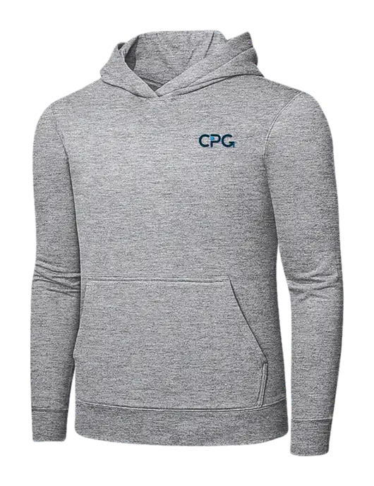Light Grey Heather 7.8 oz Ring Spun Hooded Sweatshirt w/CPG Logo