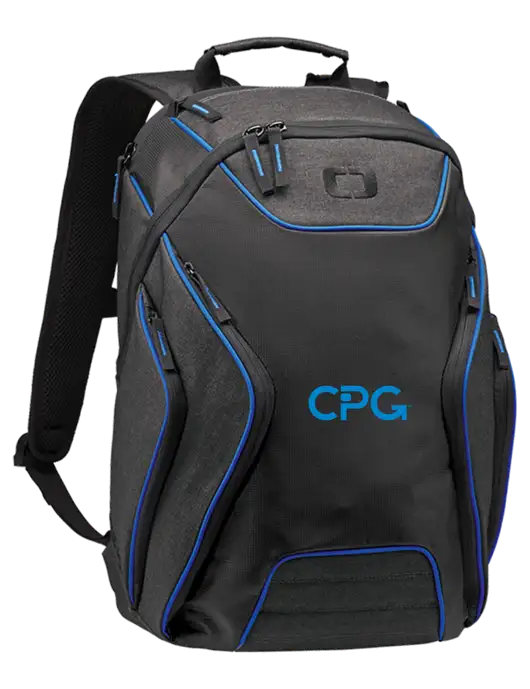 OGIO Royal Blue/Heather Grey Hatch Laptop Backpack
 w/CPG Logo