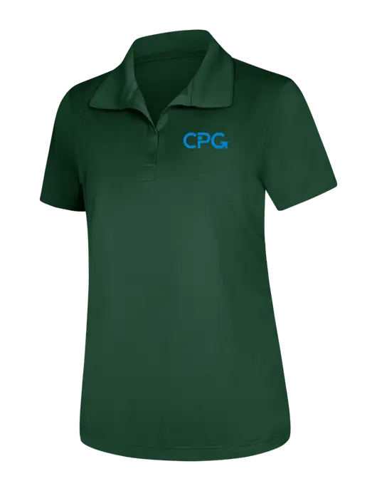 Womens Dark Green Micropique Sport-Wick Polo w/CPG Logo