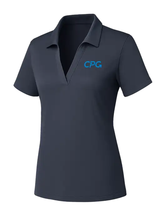 Womens Dark Grey PosiCharge RacerMesh Polo w/CPG Logo