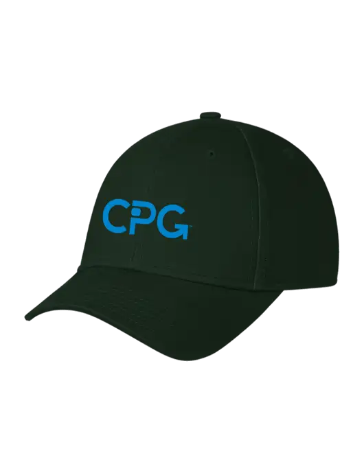 Dark Green Structured Cap Hook & Loop w/CPG Logo