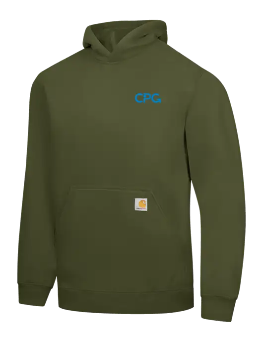 Carhartt Olive Midweight Hooded Sweatshirt w/CPG Logo