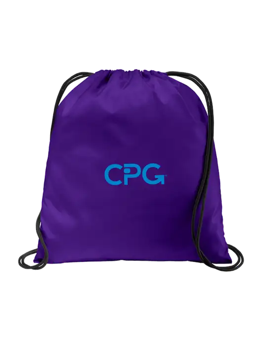 Drawstring Purple Cinch Pack w/CPG Logo