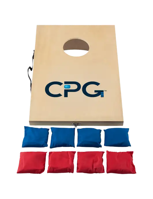 Mini 10 1/2" x 15 3/4" Wood Cornhole Game w/CPG Logo