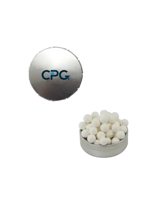 Signature Peppermints In Silver Snap Top Tin  w/CPG Logo