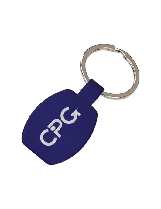 Royal Laserable Rounded Rectangle Keychain w/CPG Logo