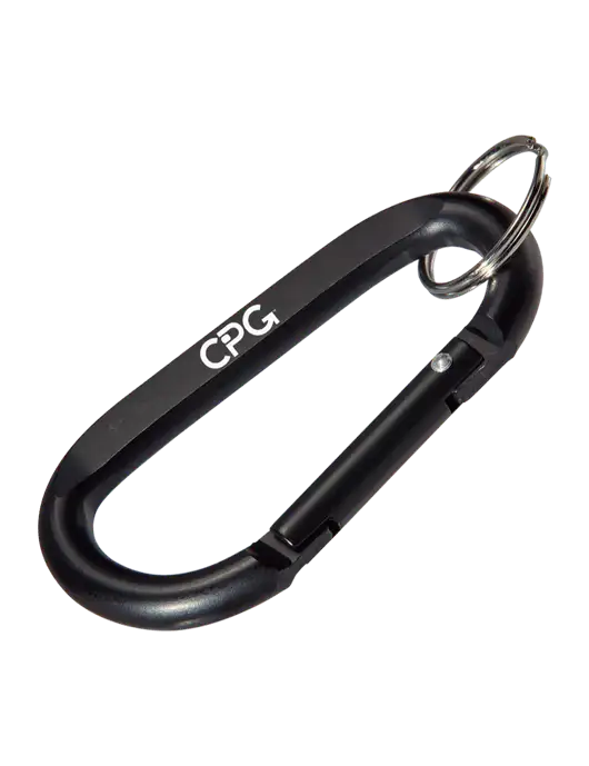 Black Carabiner & Key Ring w/CPG Logo