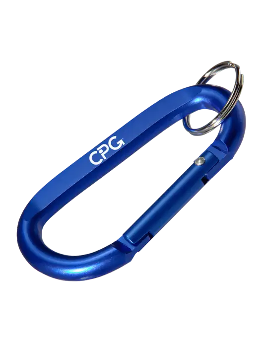 Blue Carabiner & Key Ring w/CPG Logo