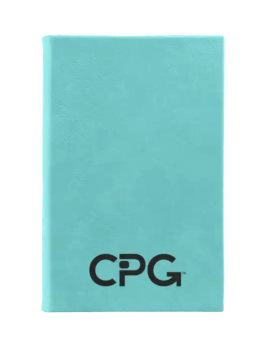 Seafoam Leatherette 5.25 x 8.25 Journal w/CPG Logo