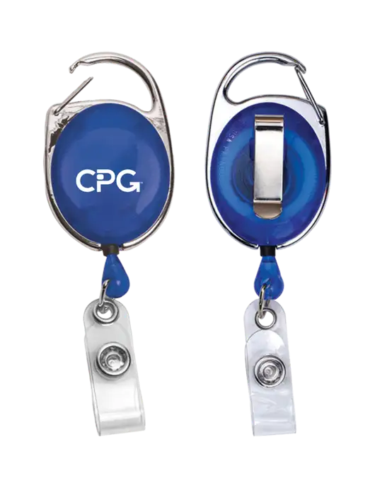Royal Carabiner Style Badge Reel and Badge Holder w/CPG Logo