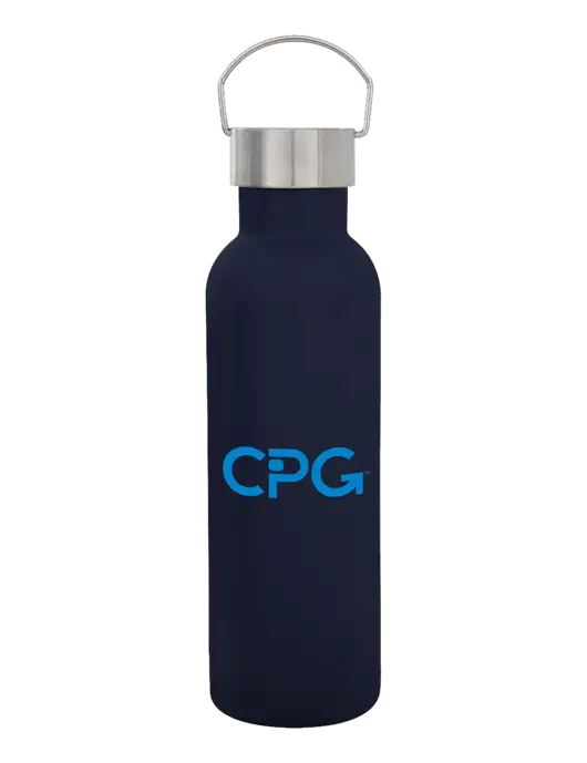 28 oz Dark Navy Bubbli Stainless Steel Bottle w/CPG Logo