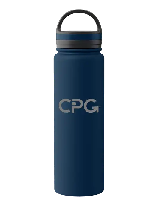 34oz Wide Mouth Stainless Steel Light Navy Bottle w/CPG Logo