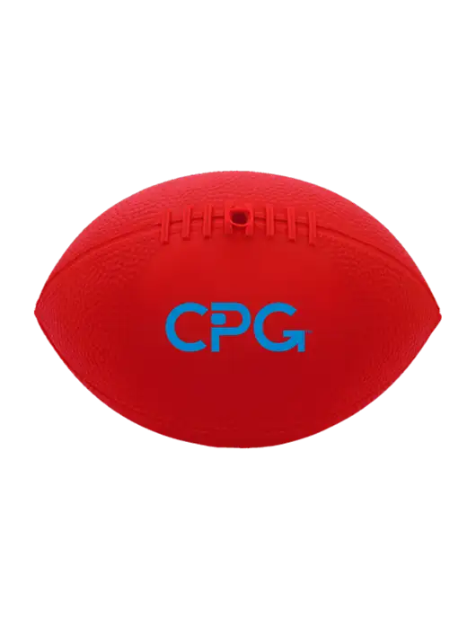 7” Durable Red Vinyl Football w/CPG Logo