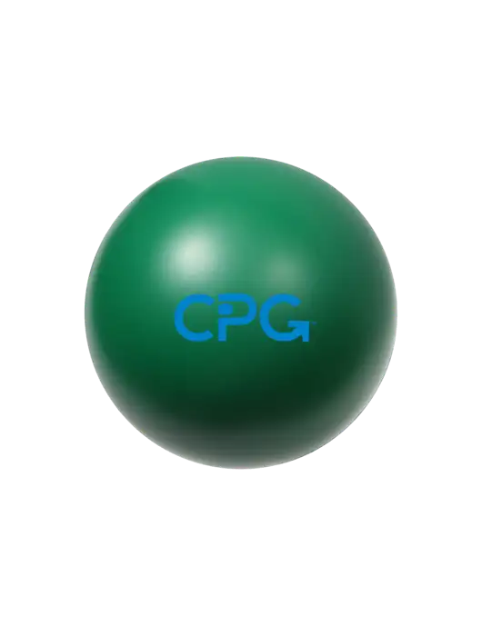 Medium Dark Green Stress Reliever Ball w/CPG Logo