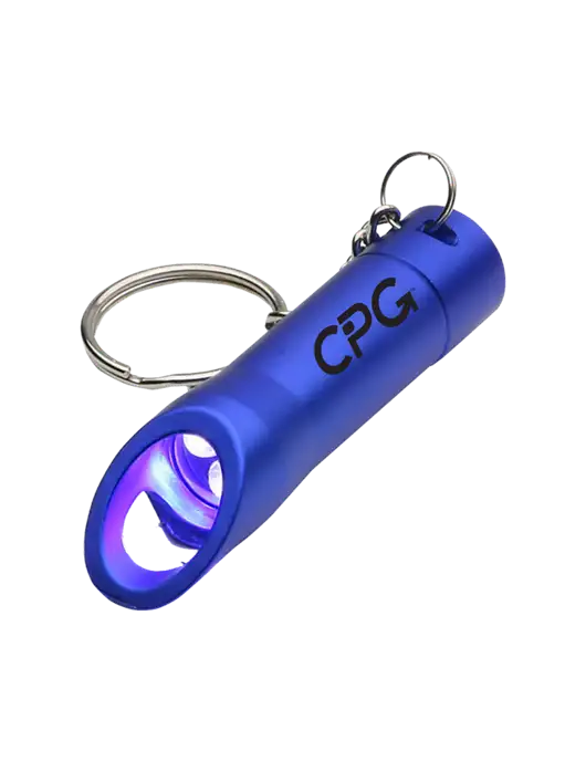 Royal Pocket LED Flashlight with Bottle Opener & Keychain w/CPG Logo