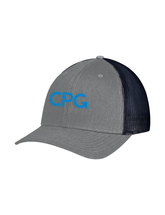 Richardson Adjustable Snapback Original 112 Trucker Cap Heather Grey w/Navy Mesh w/CPG Logo