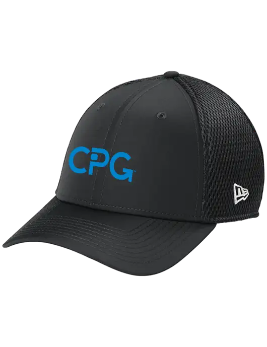 New Era 39THIRTY Performance Stretch Charcoal Grey Mesh Cap w/CPG Logo