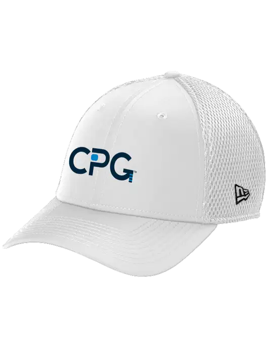 New Era 39THIRTY Performance Stretch White Mesh Cap w/CPG Logo