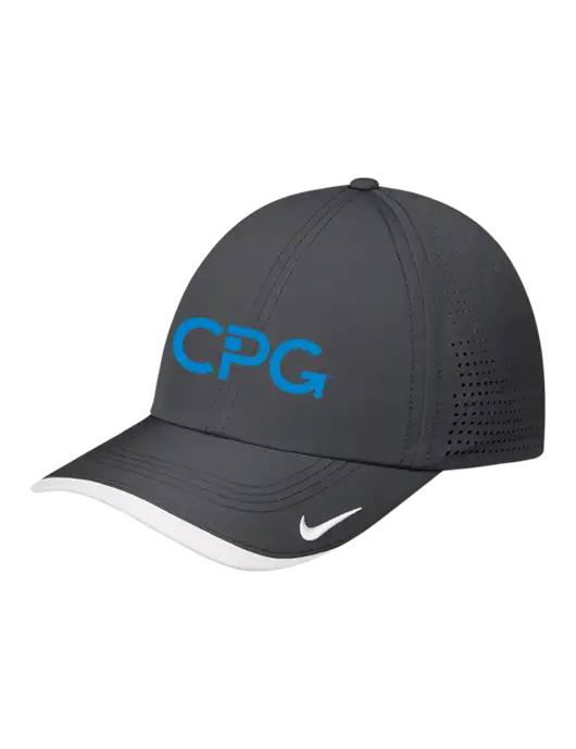 Nike Dark Grey/White Dri-FIT Perforated Performance Cap w/CPG Logo