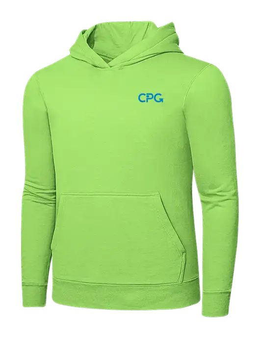 Light Green 7.8. oz Ring Spun Hooded Sweatshirt w/CPG Logo