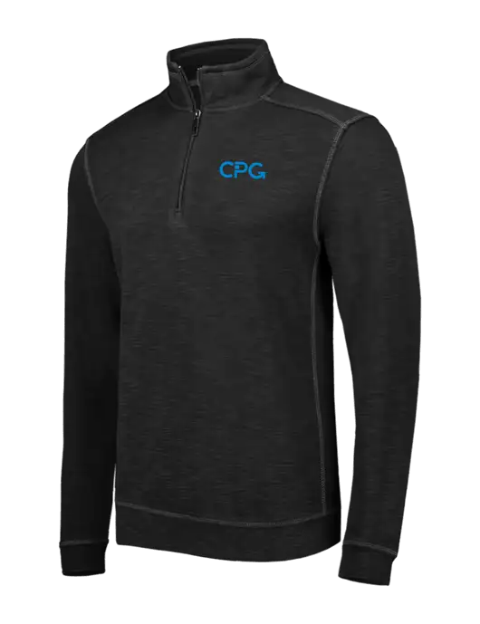 Tommy Bahama Black Tobago Bay 1/2 Zip w/CPG Logo