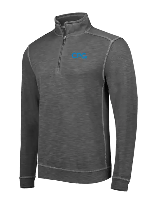 Tommy Bahama Dark Grey Tobago Bay 1/2 Zip w/CPG Logo