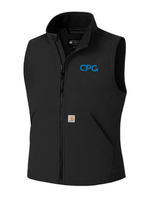 Carhartt Rain Defender Black Soft Shell Vest w/CPG Logo