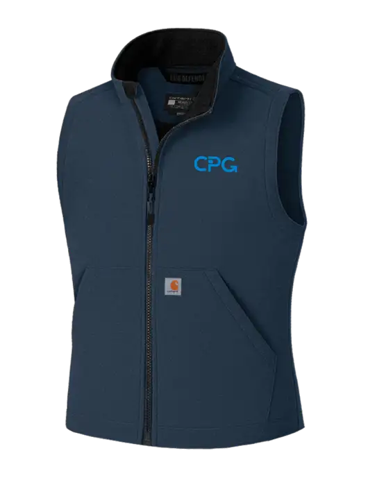 Carhartt Rain Defender Dark Navy Soft Shell Vest w/CPG Logo
