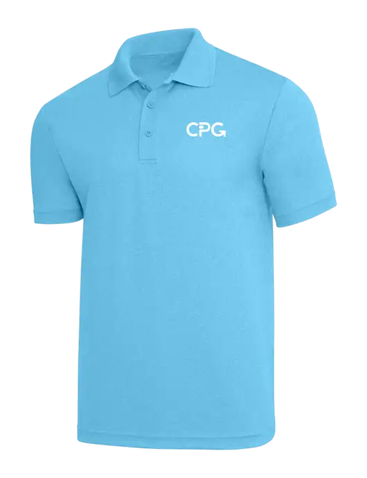 Light Sapphire Heather PosiCharge RacerMesh Polo w/CPG Logo