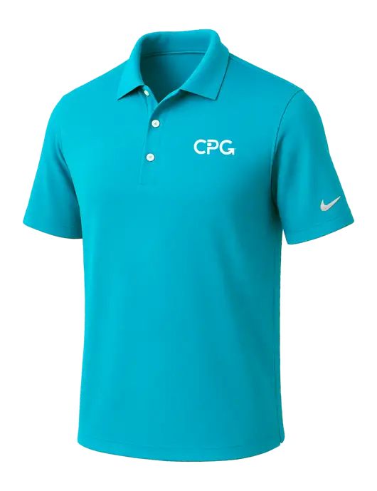 NIKE Sapphire Blue Dri-Fit Micro Pique Polo w/CPG Logo