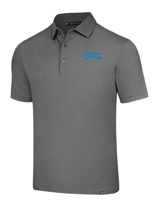 TravisMathew Grey Glenview Solid Polo w/CPG Logo
