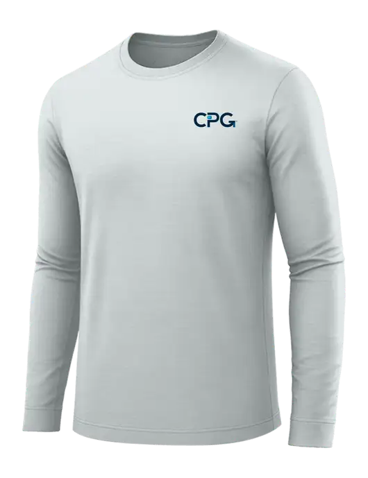 Long Sleeve Light Grey PosiCharge Competitor Tee w/CPG Logo