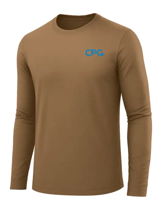 Long Sleeve Light Brown PosiCharge Competitor Tee w/CPG Logo