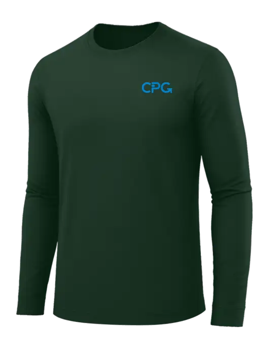 Long Sleeve Dark Green PosiCharge Competitor Tee w/CPG Logo