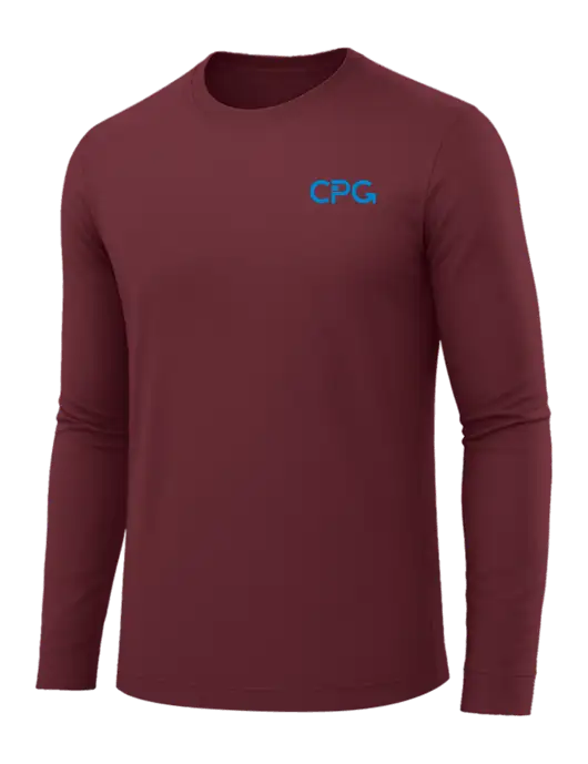 Long Sleeve Maroon PosiCharge Competitor Tee w/CPG Logo