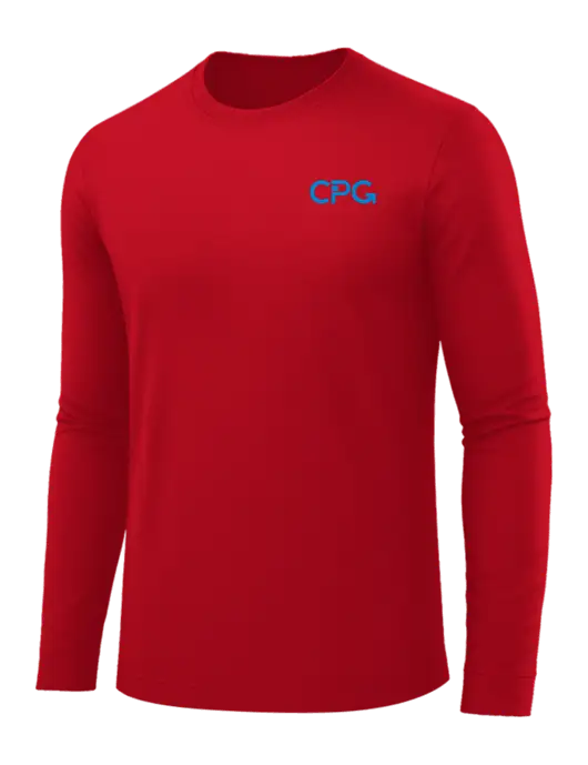 Long Sleeve Red PosiCharge Competitor Tee w/CPG Logo
