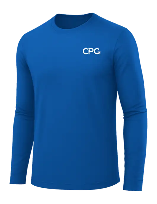 Long Sleeve Royal Blue PosiCharge Competitor Tee w/CPG Logo
