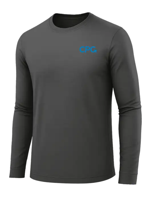 Long Sleeve Dark Grey PosiCharge Competitor Tee w/CPG Logo
