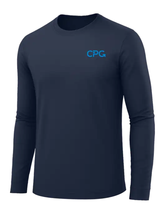 Long Sleeve Navy PosiCharge Competitor Tee w/CPG Logo