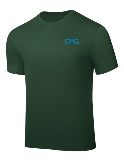 Dark Green PosiCharge Competitor Tee w/CPG Logo